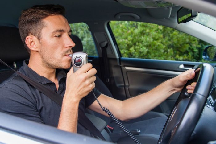 driver being breathalysed on the Central Coast